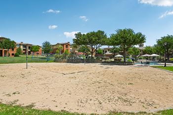 Sand volleyball court